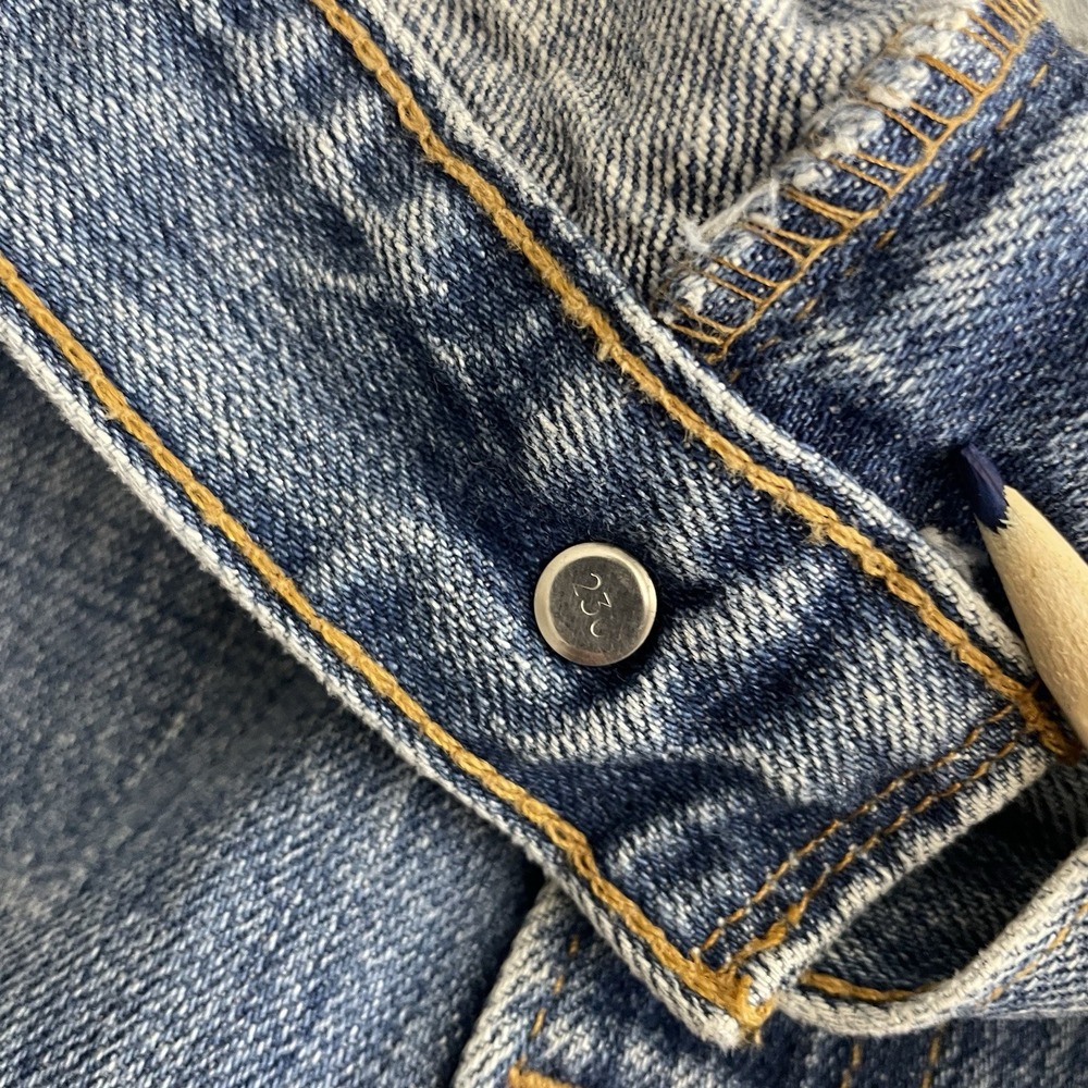Levis 505 Straight Denim Jeans Mens Tag 38x30 - Actual 37x27 - Picture 5 of 9
